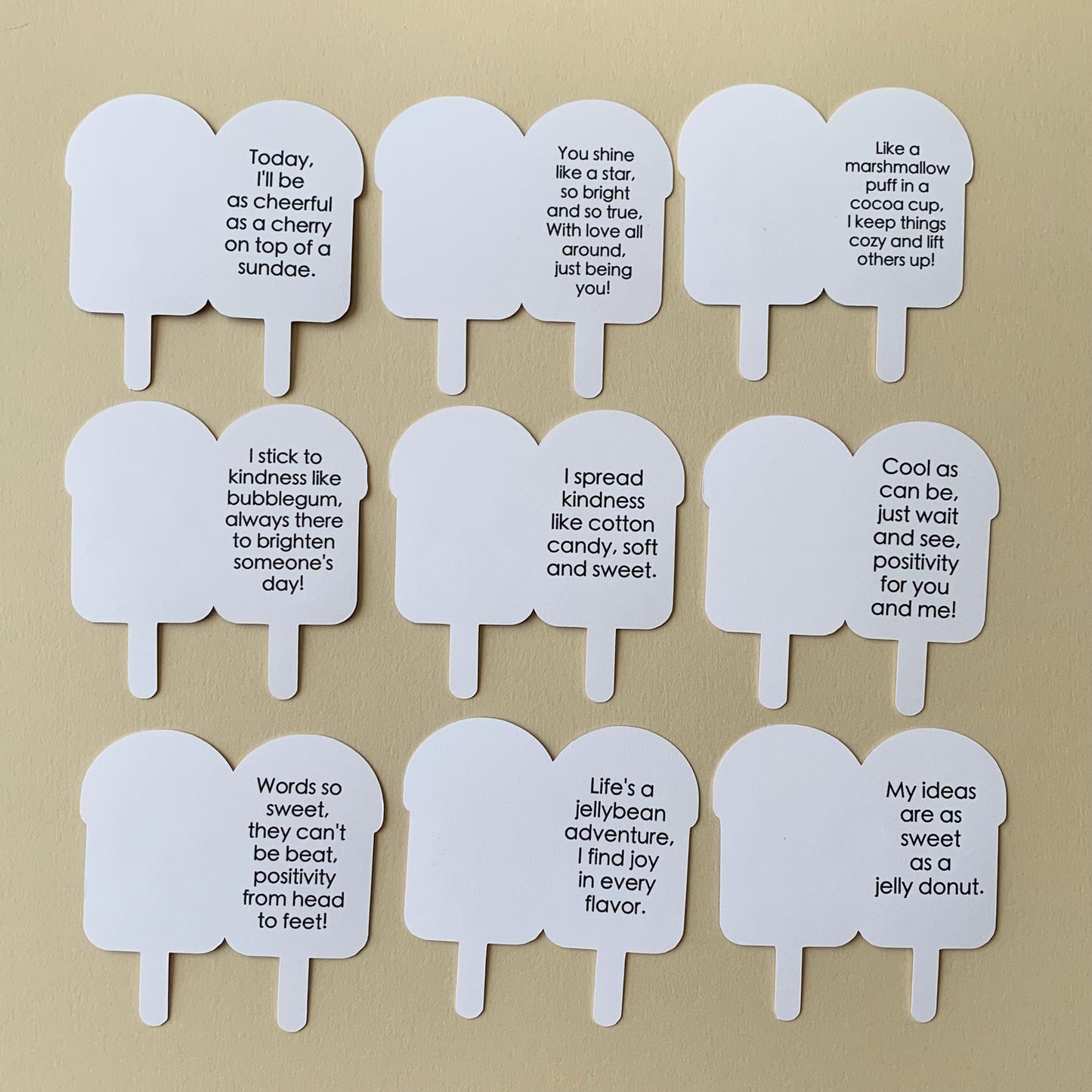 Positive Popsicles - Affirmation Card For Kids