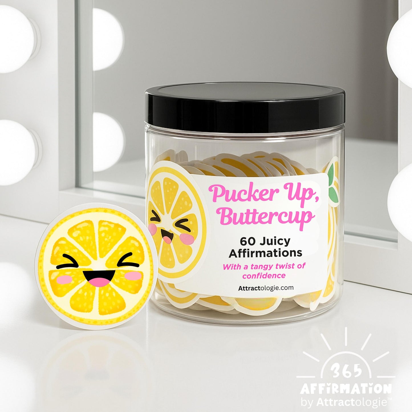 Bridesmaid Gift Box Lemon Affirmation Cards for Bridal Party