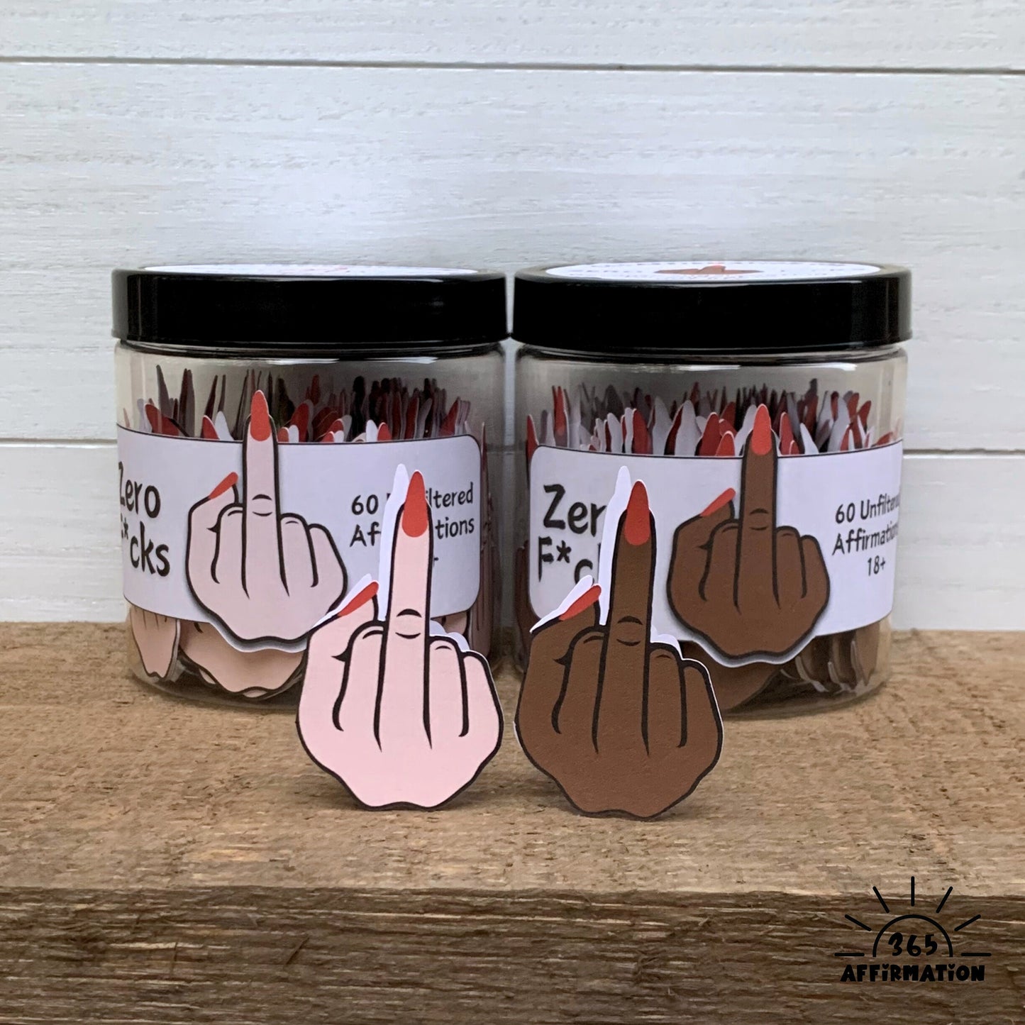 Zero F*cks Middle Finger Affirmation Cards