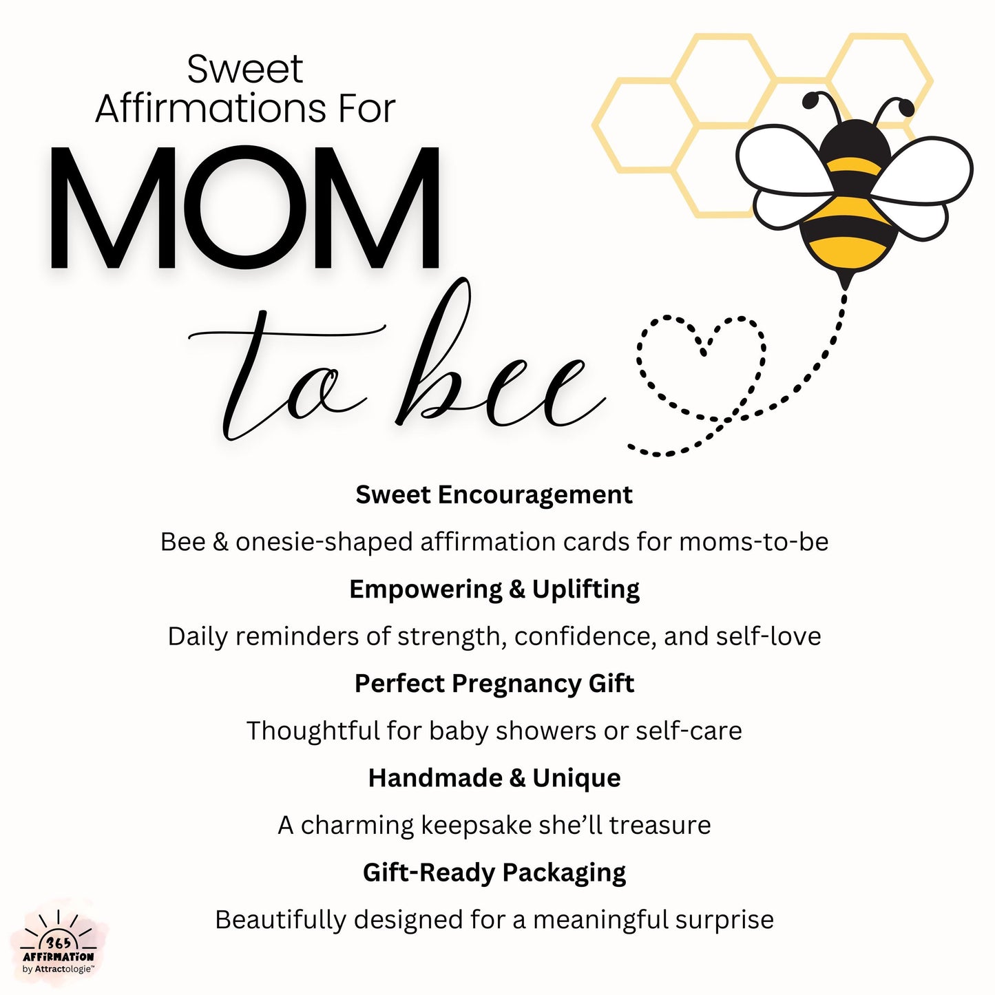 Mom To Bee Pregnancy Affirmation Cards