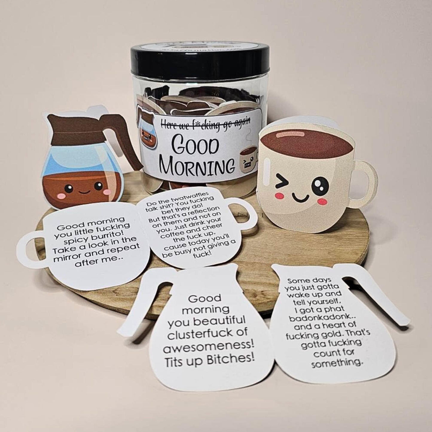 Good F*cking Morning Coffee Affirmation Cards