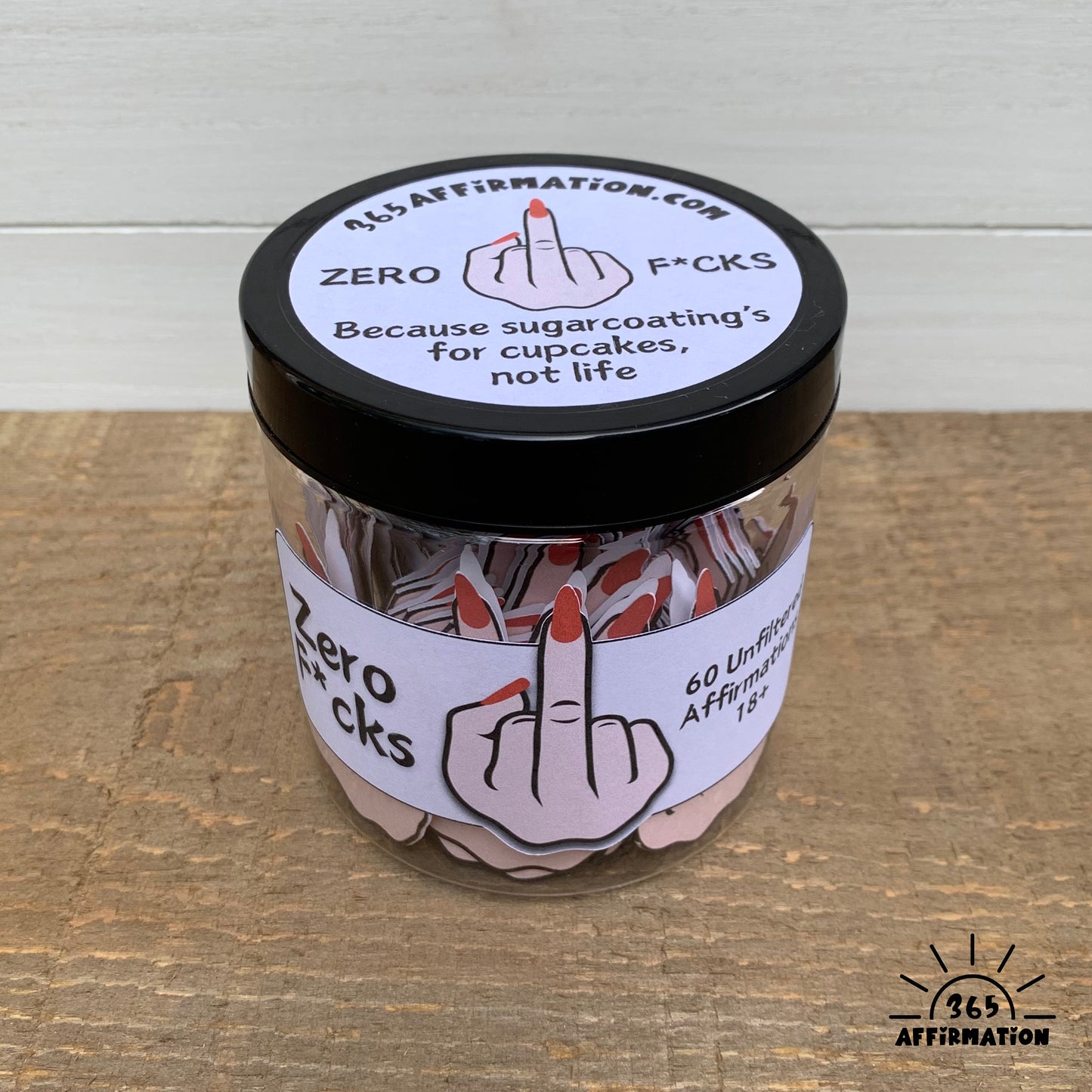 Zero F*cks Middle Finger Affirmation Cards