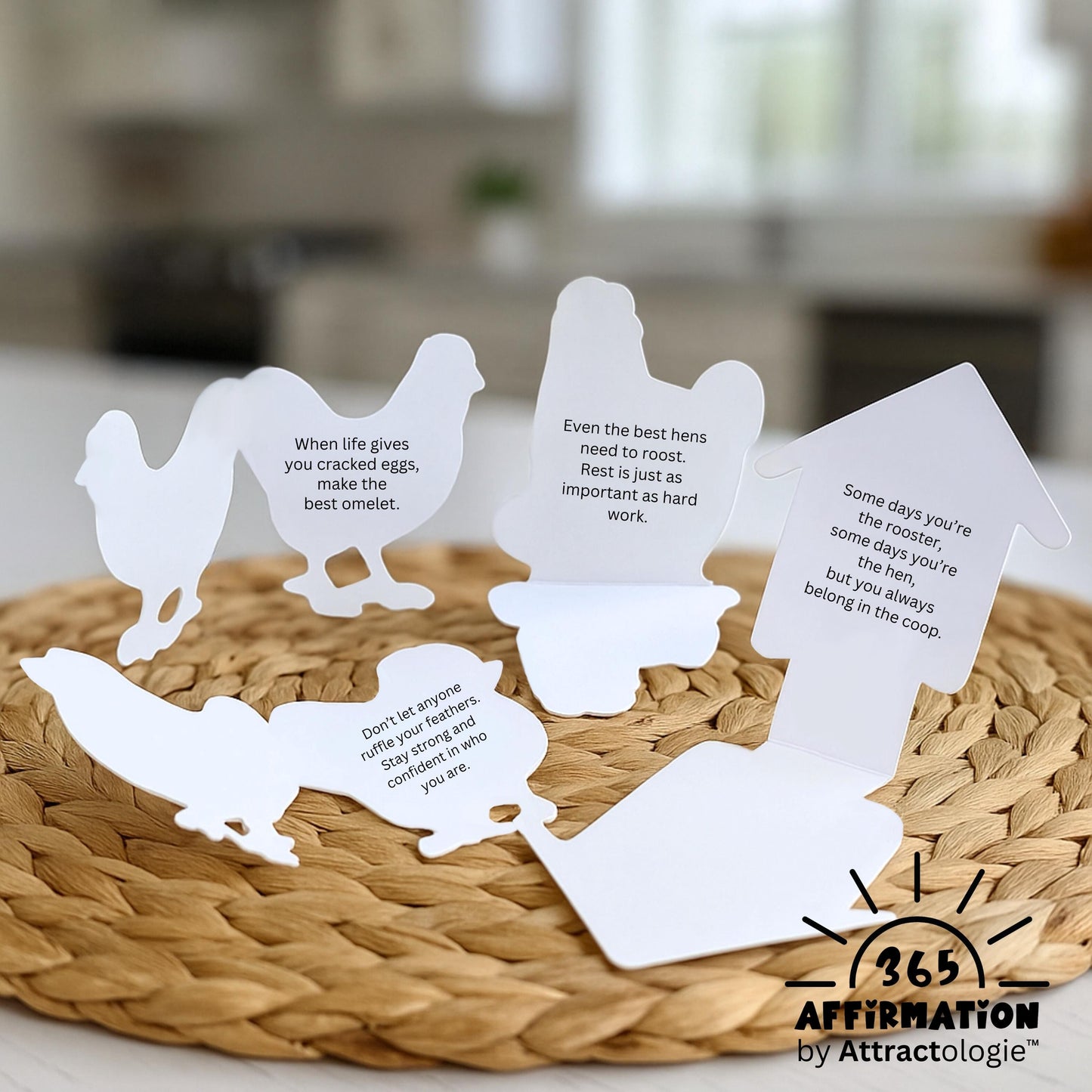 Chicken Coop Affirmation Cards Farmhouse Decor