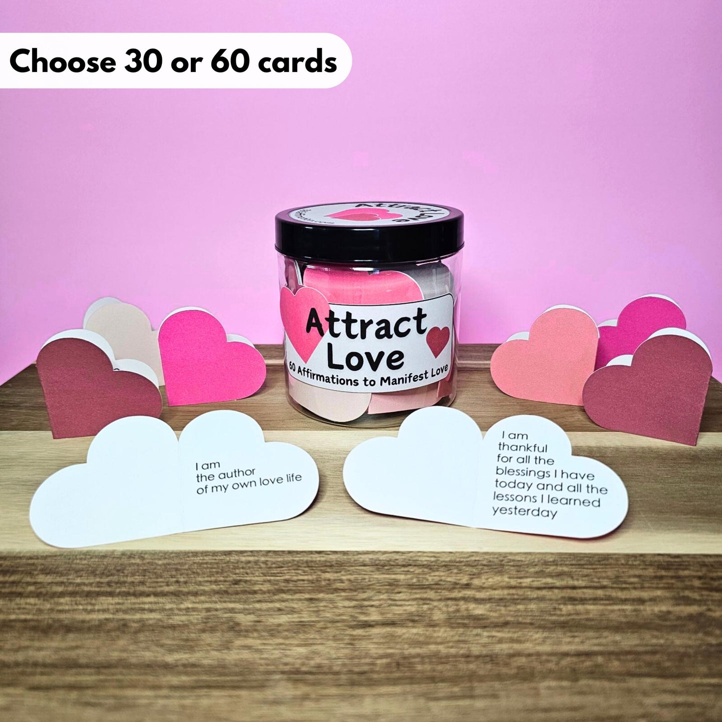 Attract Love Affirmation Cards - Mindset Jar For Welcoming Love
