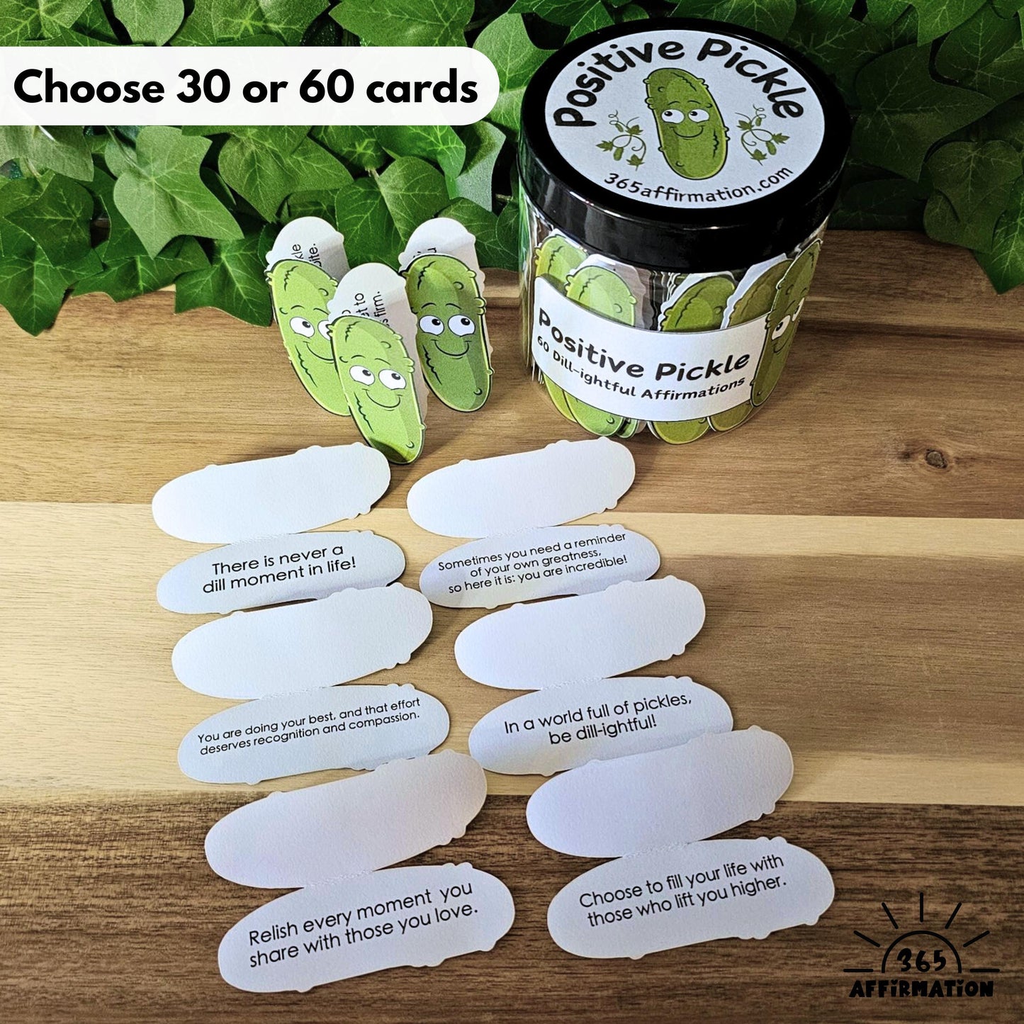 Positive Pickle Emotional Support Affirmation Cards