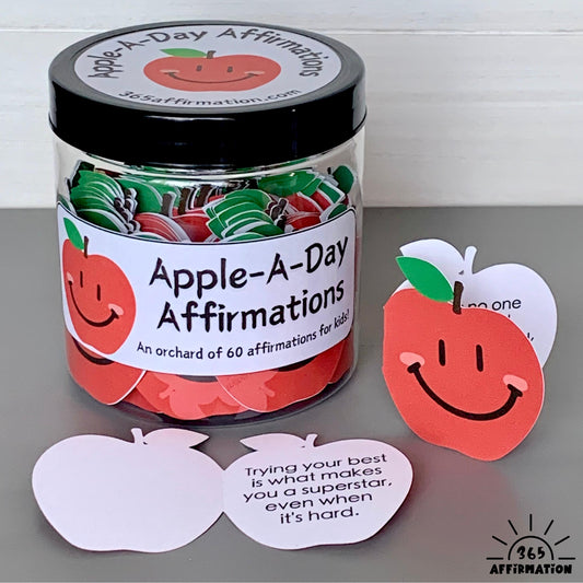 Apple-a-Day Affirmation Cards for Kids - Classroom Reward Jar